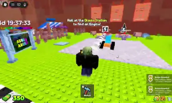 Build and Kill Zombies tutorial prompt: roll at the Blocks Station to find an Engine