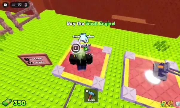 Build and Kill Zombies Buy the Small Engine prompt on a roll pad