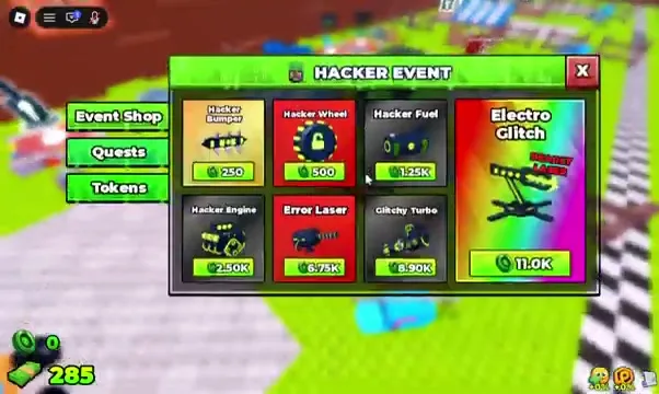 Build and Kill Zombies HACKER EVENT Event Shop with token-priced parts