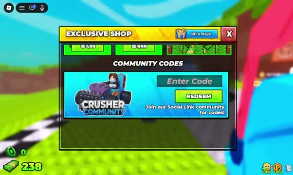 Build and Kill Zombies COMMUNITY CODES Enter Code field and Redeem button